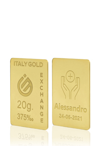 Lingotto Oro regalo per Comunione 9 Kt da 20 gr. - Idea Regalo Comunione - IGE Gold